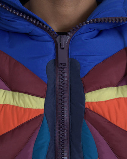 Dolce & Gabbana Multicolor Butterfly Hooded Puffer Jacket