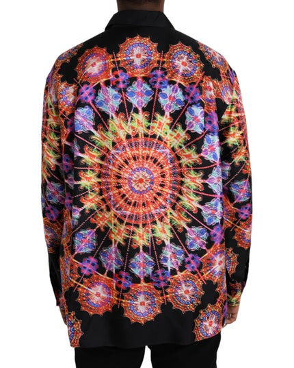 Dolce & Gabbana Multicolor Luminarie Silk Men Casual Shirt