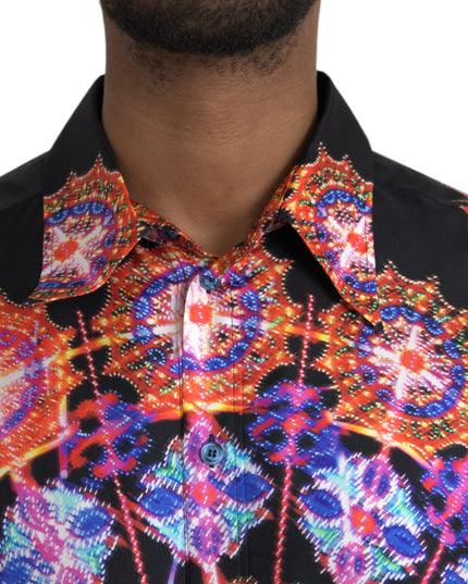 Dolce & Gabbana Multicolor Luminarie Silk Men Casual Shirt