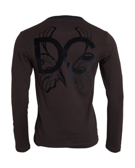 Dolce & Gabbana Brown DG Logo Crewneck Pullover Sweater