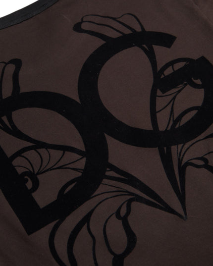 Dolce & Gabbana Brown DG Logo Crewneck Pullover Sweater