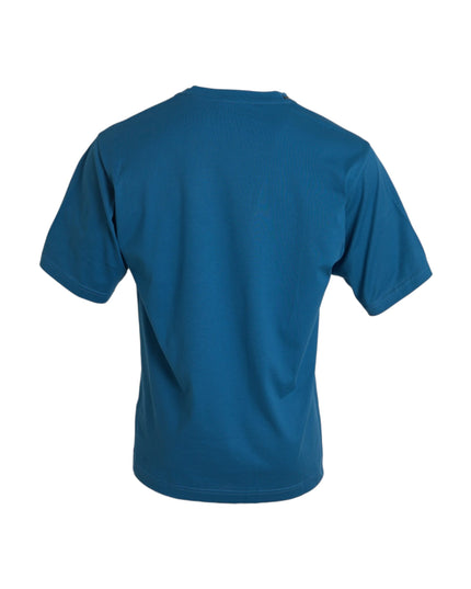 Dolce & Gabbana Blue Logo Round Neck Short Sleeves T-shirt
