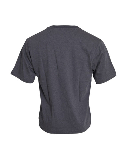 Dolce & Gabbana Gray Cotton Round Neck Short Sleeve T-shirt