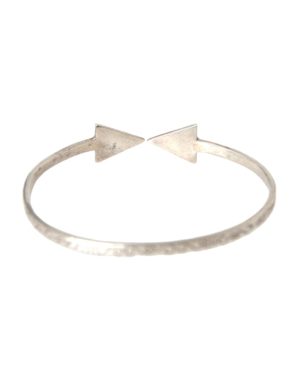 Nialaya Arrow Crystal 925 Silver Bangle Bracelet Women