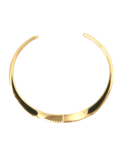 Nialaya Arched Wing Cuff Skyfall Gold CZ 925 Bracelet