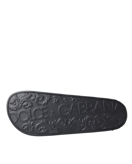 Dolce & Gabbana Multicolor Camouflage Leather Beachwear Men Shoes