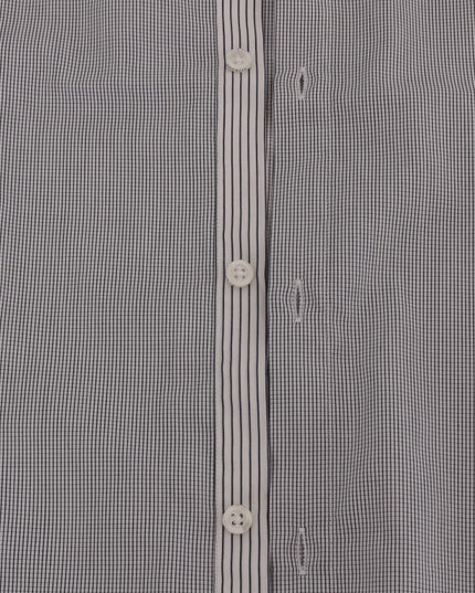 Frankie Morello White Blue Check Casual Cotton Regular Fit Shirt