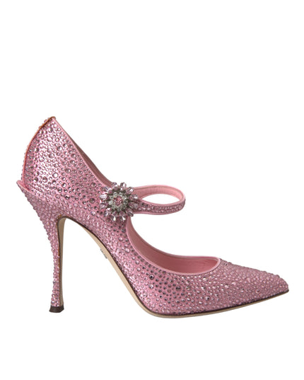 Dolce & Gabbana Pink Strass Crystal Heels Pumps Shoes