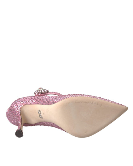 Dolce & Gabbana Pink Strass Crystal Heels Pumps Shoes