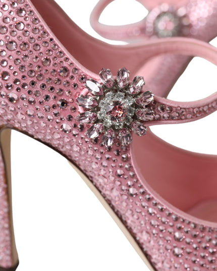 Dolce & Gabbana Pink Strass Crystal Heels Pumps Shoes