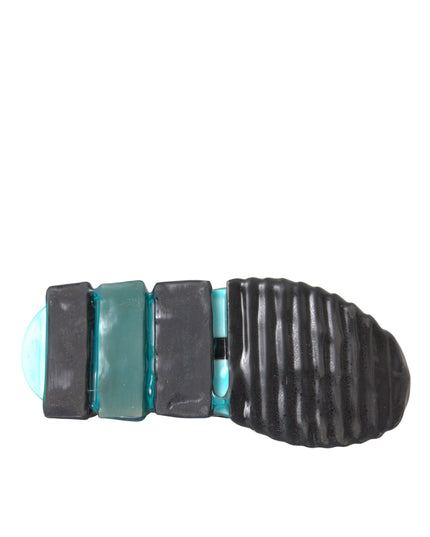 Dolce & Gabbana Black White Blue Slip On Sorrento Sneakers Shoes