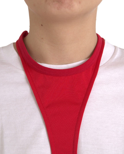 Dolce & Gabbana Red Nylon Stretch Bodycon Sheath Mini Dress