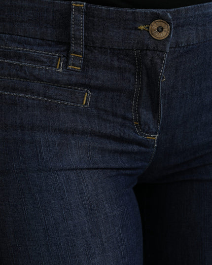 PLEIN SUD Dark Blue Cotton Bootcut Denim Jeans