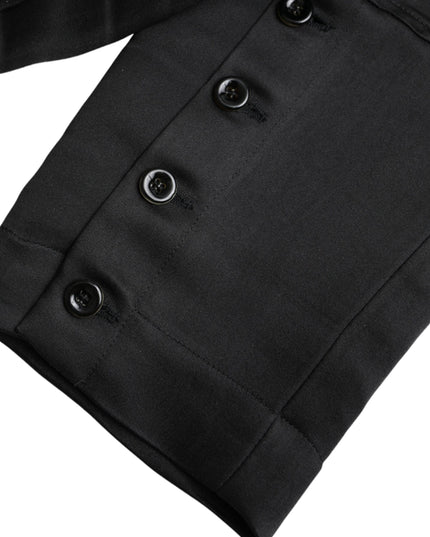 Ermanno Scervino Black High Waist Capri Cropped Pants