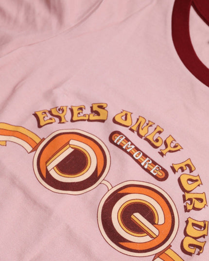 Dolce & Gabbana Pink Cotton Short Sleeves Crew Neck T-shirt