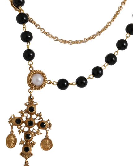 Dolce & Gabbana White Cotton Necklace Short Sleeves T-shirt