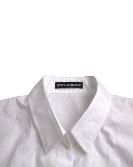 Dolce & Gabbana White Collared Short Sleeve Polo Shirt Top