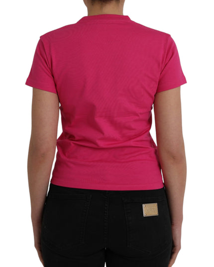 Balenciaga Pink Cotton Crew Neck Short Sleeves Tee T-shirt