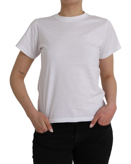 Balenciaga White Cotton Crew Neck Short Sleeves T-shirt