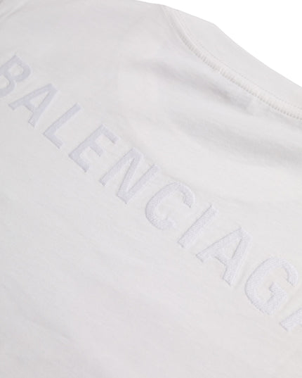 Balenciaga White Cotton Crew Neck Short Sleeves T-shirt