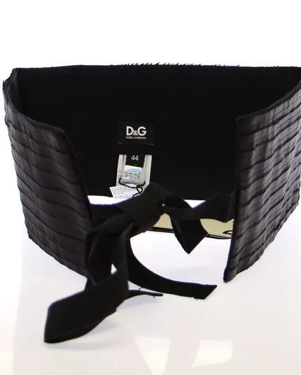 Dolce & Gabbana Black Silk Womens Waist Cummerbund