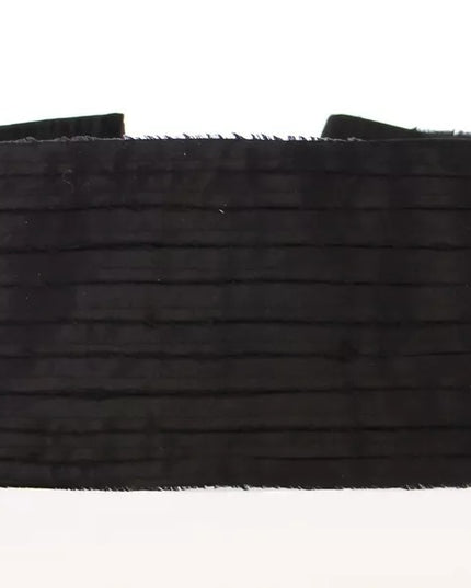 Dolce & Gabbana Black Silk Womens Waist Cummerbund