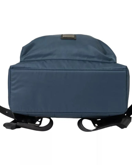 Dolce & Gabbana Blue Nylon #DGFamily Patch Men Backpack Bag