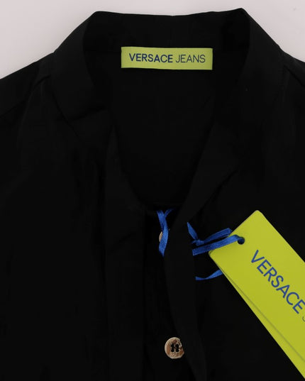 Versace Jeans Black Sleeveless Viscose Blouse Top