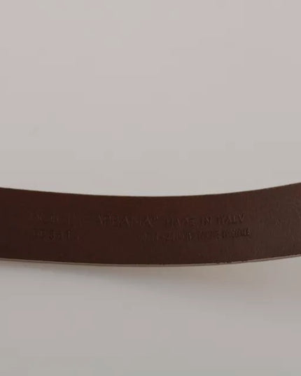 Dolce & Gabbana Cream Beige Gold Buckle Waist Leather Belt