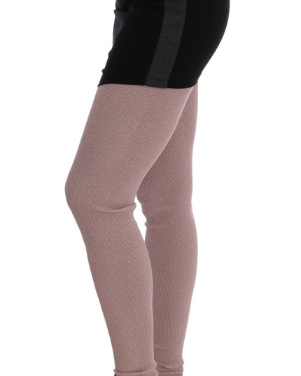 Dolce & Gabbana Pink Stretch Waist Tights Stockings