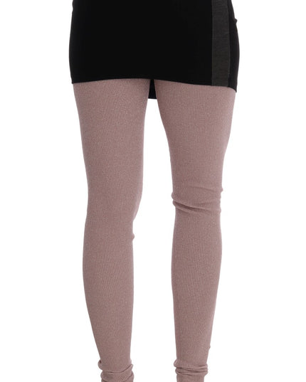 Dolce & Gabbana Pink Stretch Waist Tights Stockings