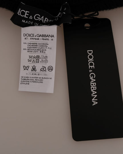Dolce & Gabbana Black Cashmere Silk Stretch Tights Stockings
