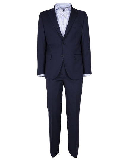 Made in Italy Blue Wool Men's Suit