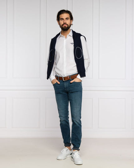 Aeronautica Militare White Cotton Men Shirt