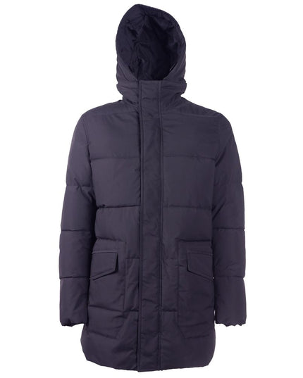 Emilio Romanelli Blue Polyester Men Jacket