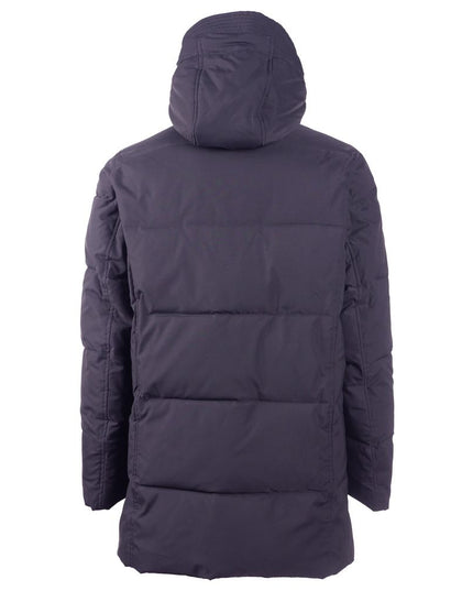 Emilio Romanelli Blue Polyester Men Jacket