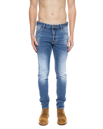 Dsquared² Blue Cotton Men's Distressed Jean