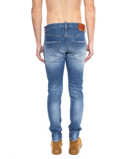 Dsquared² Blue Cotton Men's Distressed Jean