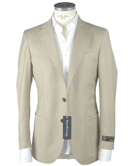 Emilio Romanelli Beige Wool Men's Blazer