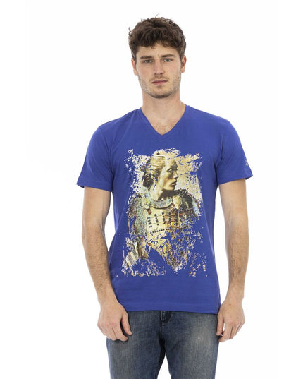 Trussardi Action Blue Cotton Men T-Shirt