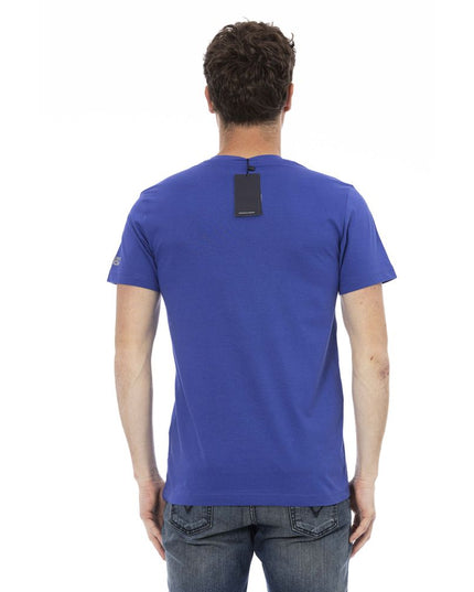 Trussardi Action Blue Cotton Men T-Shirt
