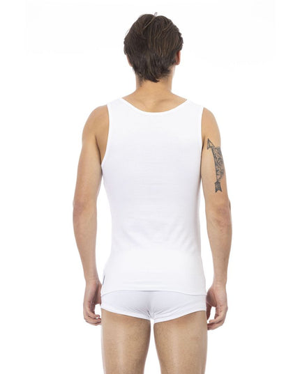 Bikkembergs White Cotton Mens Tank Top