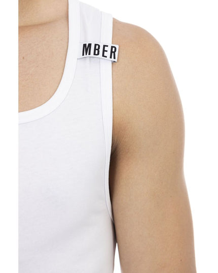 Bikkembergs White Cotton Mens Tank Top