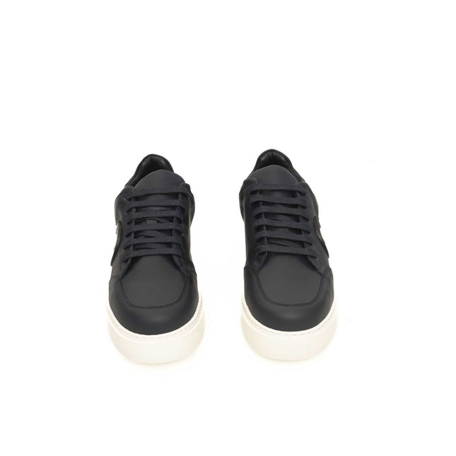 Cerruti 1881 Blue Cowhide Men Sneaker