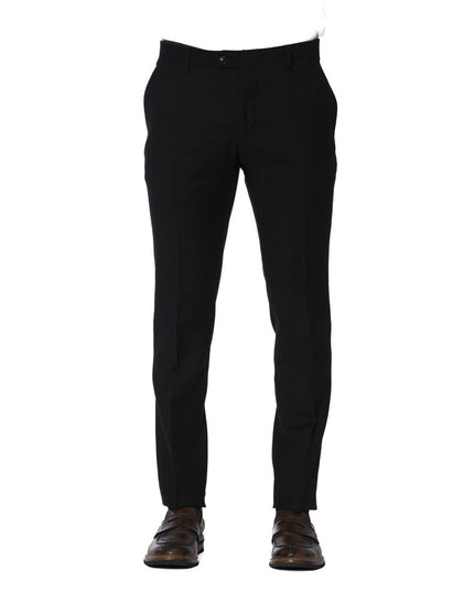 Trussardi Black Wool Men Trouser