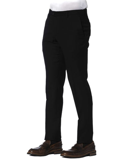 Trussardi Black Wool Men Trouser