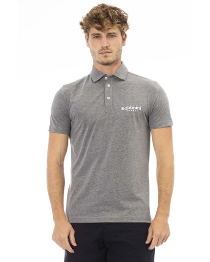 Baldinini Trend Gray Cotton Men Polo Shirt