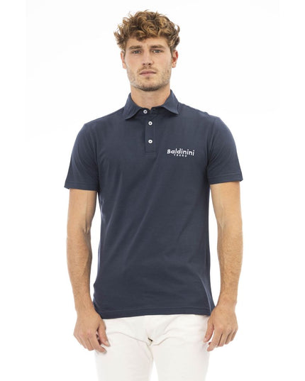 Baldinini Trend Blue Cotton Men Polo Shirt
