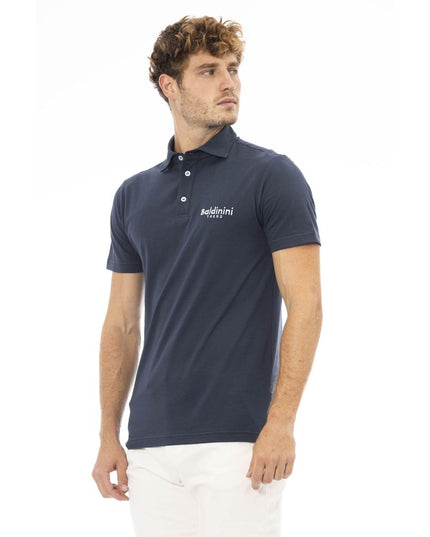 Baldinini Trend Blue Cotton Men Polo Shirt