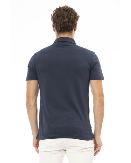 Baldinini Trend Blue Cotton Men Polo Shirt